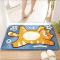 VIKAMA Simple Cartoon Restroom Doorway Carpet Non-slip Bathroom Entryway Dirty Wear-resistant Carpet Home Decoration